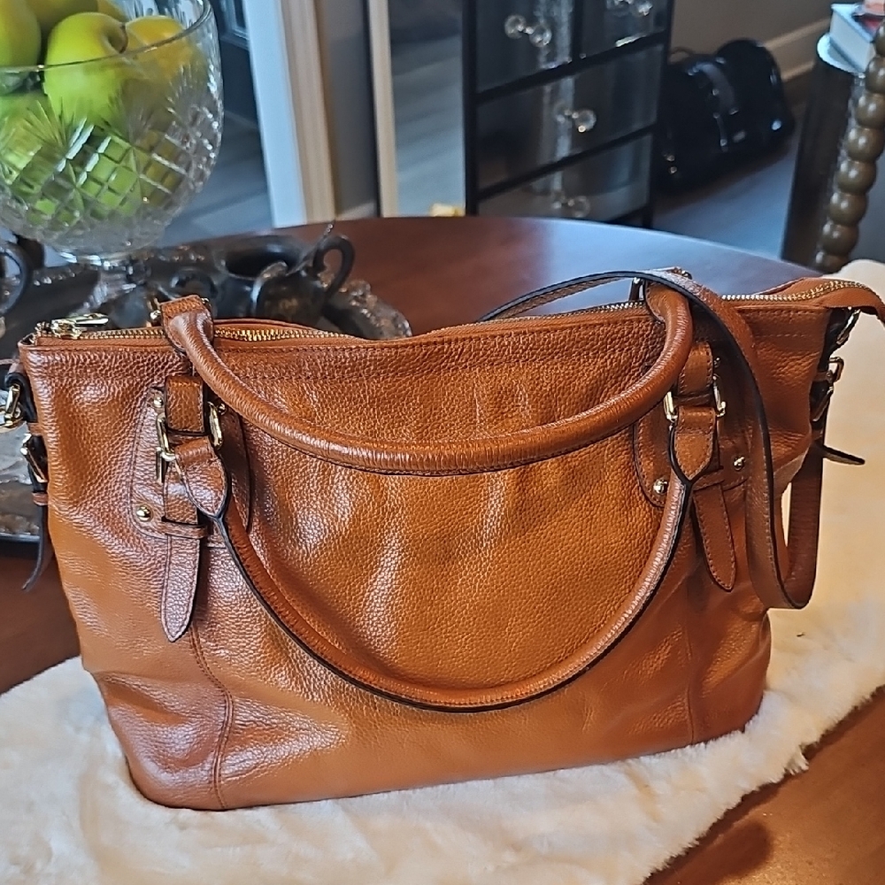 Kattee Leather Handbag Tote Shoulder Bag Top Handle